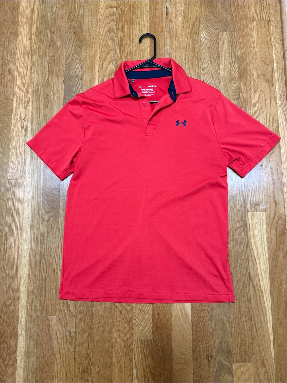 Under Armour Men’s Red Polo with Navy Logo